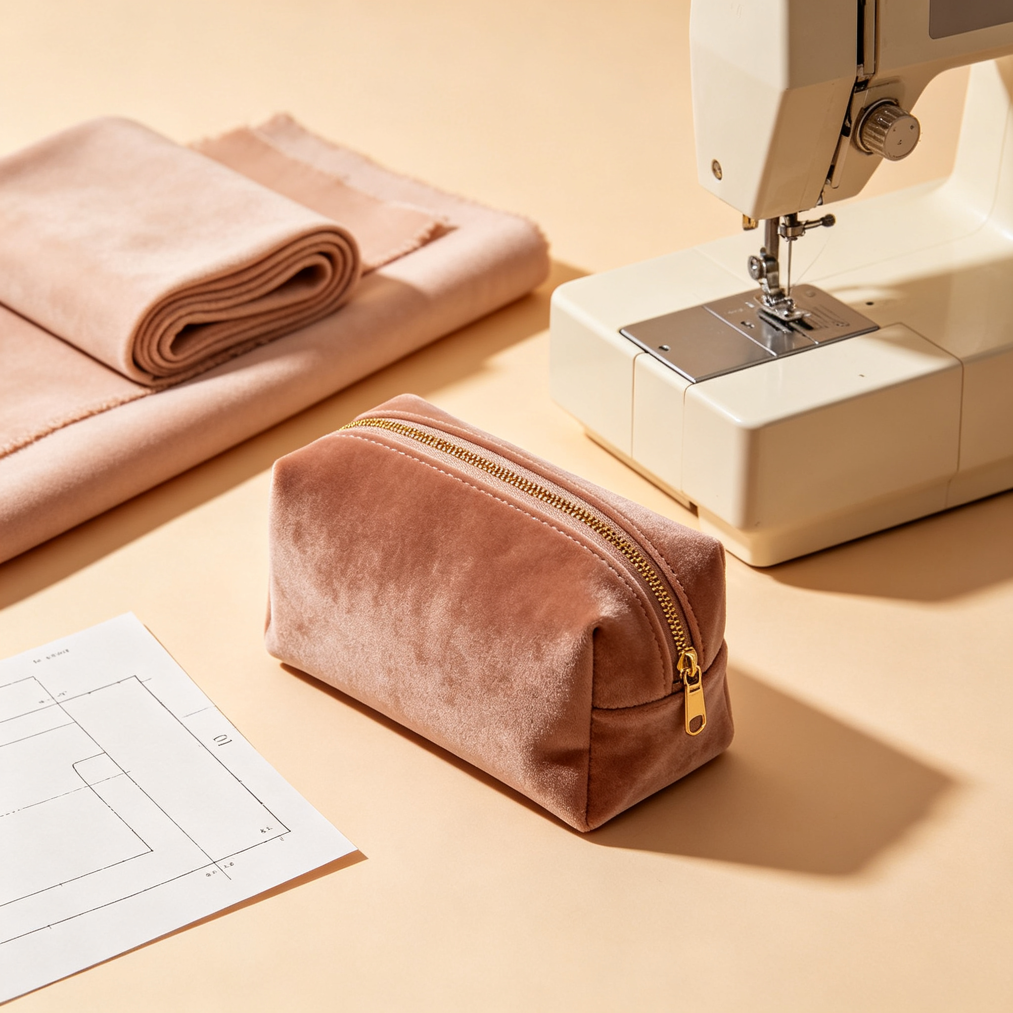 Cosmetic bag production process